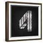 Number Metal Chrome Ribbon - 4 - Four-Ecelop-Framed Art Print