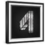 Number Metal Chrome Ribbon - 4 - Four-Ecelop-Framed Art Print