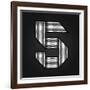 Number Metal Chrome Ribbon - 5 - Five-Ecelop-Framed Art Print
