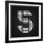 Number Metal Chrome Ribbon - 5 - Five-Ecelop-Framed Art Print