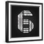 Number Metal Chrome Ribbon - 6 - Six-Ecelop-Framed Art Print