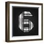 Number Metal Chrome Ribbon - 6 - Six-Ecelop-Framed Art Print