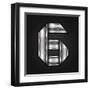 Number Metal Chrome Ribbon - 6 - Six-Ecelop-Framed Art Print