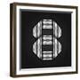 Number Metal Chrome Ribbon - 8 - Eight-Ecelop-Framed Art Print