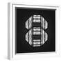 Number Metal Chrome Ribbon - 8 - Eight-Ecelop-Framed Art Print