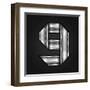 Number Metal Chrome Ribbon - 9 - Nine-Ecelop-Framed Art Print