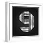 Number Metal Chrome Ribbon - 9 - Nine-Ecelop-Framed Art Print