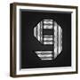 Number Metal Chrome Ribbon - 9 - Nine-Ecelop-Framed Art Print