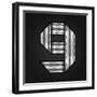 Number Metal Chrome Ribbon - 9 - Nine-Ecelop-Framed Art Print