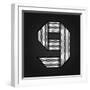 Number Metal Chrome Ribbon - 9 - Nine-Ecelop-Framed Art Print