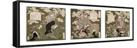 Number One: Liu Bei; Number Two: Guan Yu; Number Three: Zhang Fei, 1823-25-Yashima Gakutei-Framed Stretched Canvas