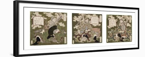 Number One: Liu Bei; Number Two: Guan Yu; Number Three: Zhang Fei, 1823-25-Yashima Gakutei-Framed Premium Giclee Print