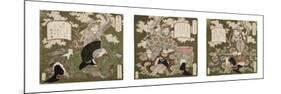 Number One: Liu Bei; Number Two: Guan Yu; Number Three: Zhang Fei, 1823-25-Yashima Gakutei-Mounted Premium Giclee Print