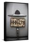 Number Plate of Classic 50s Car, Havana, Cuba-Jon Arnold-Framed Stretched Canvas