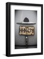 Number Plate of Classic 50s Car, Havana, Cuba-Jon Arnold-Framed Photographic Print