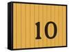 Number Ten on the Side of a Historic Trolley Car-John Nordell-Framed Stretched Canvas