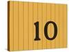 Number Ten on the Side of a Historic Trolley Car-John Nordell-Stretched Canvas