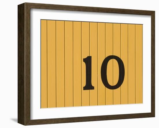 Number Ten on the Side of a Historic Trolley Car-John Nordell-Framed Photographic Print