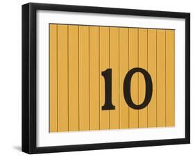 Number Ten on the Side of a Historic Trolley Car-John Nordell-Framed Photographic Print