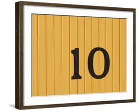 Number Ten on the Side of a Historic Trolley Car-John Nordell-Framed Photographic Print