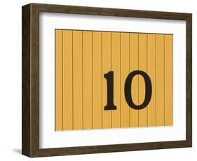 Number Ten on the Side of a Historic Trolley Car-John Nordell-Framed Photographic Print