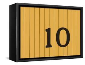 Number Ten on the Side of a Historic Trolley Car-John Nordell-Framed Stretched Canvas
