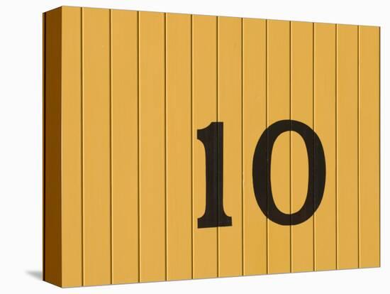 Number Ten on the Side of a Historic Trolley Car-John Nordell-Stretched Canvas