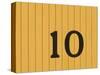 Number Ten on the Side of a Historic Trolley Car-John Nordell-Stretched Canvas