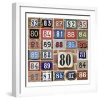 Numbers 80S-Defotoberg-Framed Photographic Print