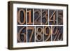 Numbers from Zero to Nine and Percent Symbol-PixelsAway-Framed Art Print