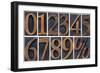 Numbers from Zero to Nine and Percent Symbol-PixelsAway-Framed Art Print