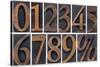Numbers from Zero to Nine and Percent Symbol-PixelsAway-Stretched Canvas