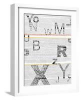 Numbers Grey-NaxArt-Framed Art Print