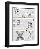 Numbers Grey-NaxArt-Framed Art Print