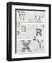 Numbers Grey-NaxArt-Framed Art Print