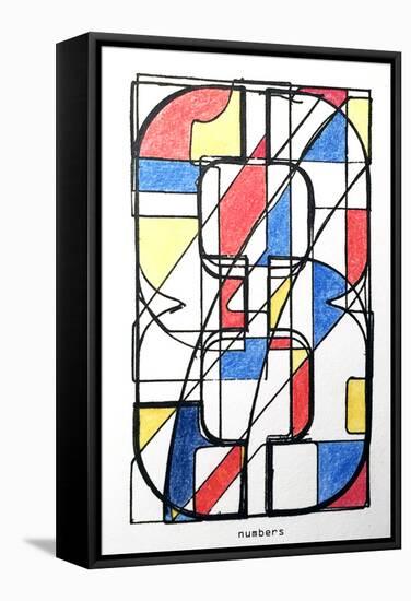 NUMBERS-JAMES MARTIN-Framed Stretched Canvas