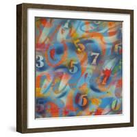 Numbers-Abstract Graffiti-Framed Giclee Print