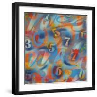 Numbers-Abstract Graffiti-Framed Giclee Print