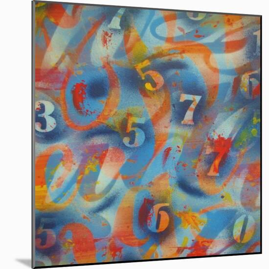 Numbers-Abstract Graffiti-Mounted Giclee Print