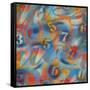 Numbers-Abstract Graffiti-Framed Stretched Canvas