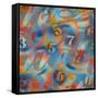 Numbers-Abstract Graffiti-Framed Stretched Canvas