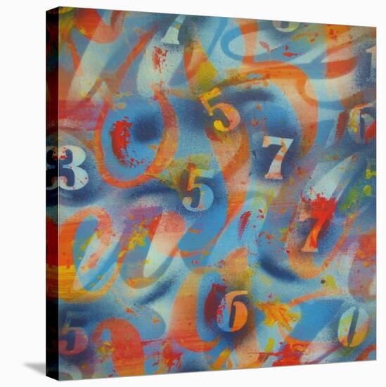 Numbers-Abstract Graffiti-Stretched Canvas