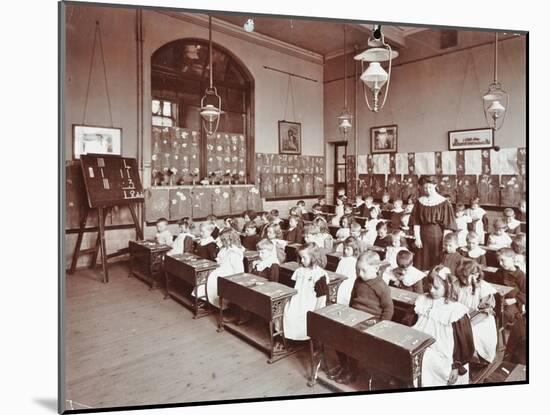 Numeracy Lesson Using Sticks, Hugh Myddelton School, Finsbury, London, 1906-null-Mounted Premium Photographic Print