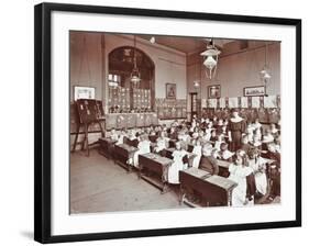 Numeracy Lesson Using Sticks, Hugh Myddelton School, Finsbury, London, 1906-null-Framed Photographic Print