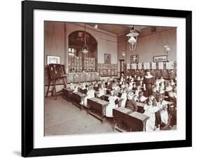 Numeracy Lesson Using Sticks, Hugh Myddelton School, Finsbury, London, 1906-null-Framed Photographic Print