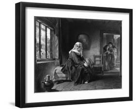 Nun at the Window-Alfred Elmore-Framed Art Print