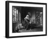 Nun at the Window-Alfred Elmore-Framed Art Print