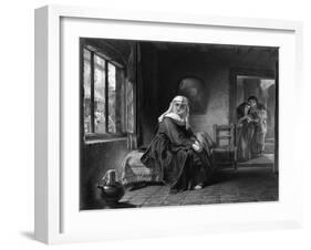 Nun at the Window-Alfred Elmore-Framed Art Print