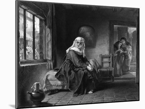 Nun at the Window-Alfred Elmore-Mounted Art Print