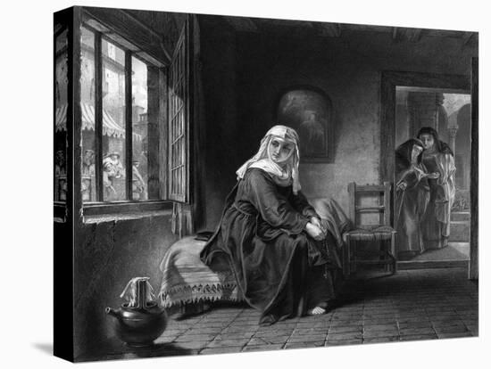 Nun at the Window-Alfred Elmore-Stretched Canvas